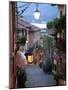 Shopping Street at Dusk, Bellagio, Lake Como, Lombardy, Italy, Europe-Frank Fell-Mounted Photographic Print