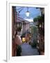 Shopping Street at Dusk, Bellagio, Lake Como, Lombardy, Italy, Europe-Frank Fell-Framed Photographic Print