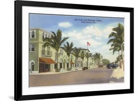 Shopping Street, Palm Beach, Florida-null-Framed Premium Giclee Print