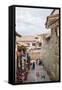 Shops Along the The Inca Wall at Hathunrumiyoq Street-Yadid Levy-Framed Stretched Canvas