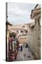 Shops Along the The Inca Wall at Hathunrumiyoq Street-Yadid Levy-Stretched Canvas