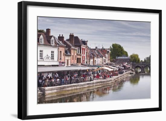 Shops and Houses in the Saint Leu District of Amiens, Somme, Picardy, France, Europe-Julian Elliott-Framed Photographic Print