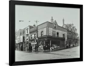 Shops and Sign to Putney Roller Skating Rink, Putney Bridge Road, London, 1911-null-Framed Photographic Print