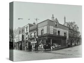 Shops and Sign to Putney Roller Skating Rink, Putney Bridge Road, London, 1911-null-Stretched Canvas