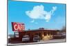 Shops Cafe, Roadside Retro-null-Mounted Art Print