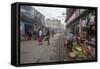 Shops Display Products Arriving Thanks to the Indian Railways, Darjeeling, India-Roberto Moiola-Framed Stretched Canvas