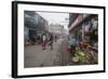 Shops Display Products Arriving Thanks to the Indian Railways, Darjeeling, India-Roberto Moiola-Framed Photographic Print