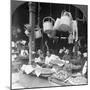 Shops in a Native Market, Rangoon, Burma, 1908-null-Mounted Photographic Print