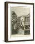 Shops in an Apothecary's Street: Barber, Furrier, and Tailor-null-Framed Giclee Print