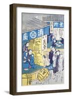 Shops in Edo-null-Framed Giclee Print