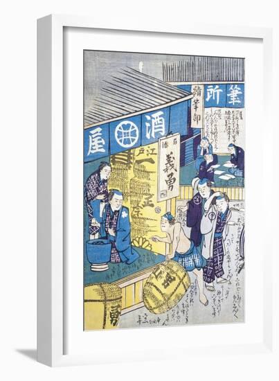 Shops in Edo-null-Framed Giclee Print