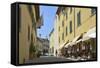 Shops in the Centre of the Old Town, Radda in Chianti, Tuscany, Italy, Europe-Peter Richardson-Framed Stretched Canvas