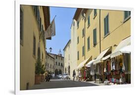 Shops in the Centre of the Old Town, Radda in Chianti, Tuscany, Italy, Europe-Peter Richardson-Framed Photographic Print