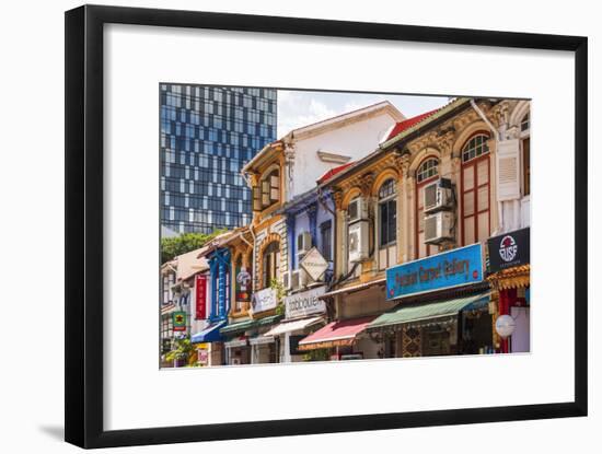 Shops on Arab Street in the Malay Heritage District, Singapore.-Russ Bishop-Framed Photographic Print