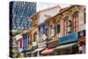 Shops on Arab Street in the Malay Heritage District, Singapore.-Russ Bishop-Stretched Canvas