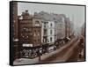 Shops on Bishopsgate, London, October 1909-null-Framed Stretched Canvas