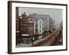 Shops on Bishopsgate, London, October 1909-null-Framed Photographic Print