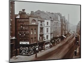 Shops on Bishopsgate, London, October 1909-null-Mounted Photographic Print