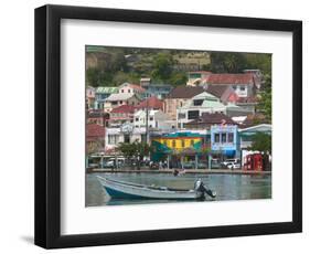 Shops, Restaurants and Wharf Road, The Carenage, Grenada, Caribbean-Walter Bibikow-Framed Photographic Print