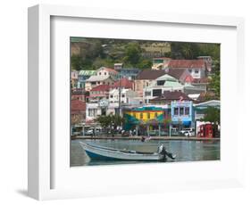 Shops, Restaurants and Wharf Road, The Carenage, Grenada, Caribbean-Walter Bibikow-Framed Photographic Print