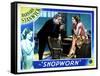 Shopworn, from Left, Joe Sawyer, Barbara Stanwyck, 1932-null-Framed Stretched Canvas