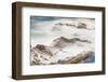 Shore Acres State Park, Oregon, USA. Blur of waves flowing over rocks.-Emily Wilson-Framed Photographic Print