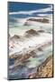 Shore Acres State Park, Oregon, USA. Blur of waves flowing over rocks.-Emily Wilson-Mounted Photographic Print