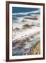 Shore Acres State Park, Oregon, USA. Blur of waves flowing over rocks.-Emily Wilson-Framed Photographic Print