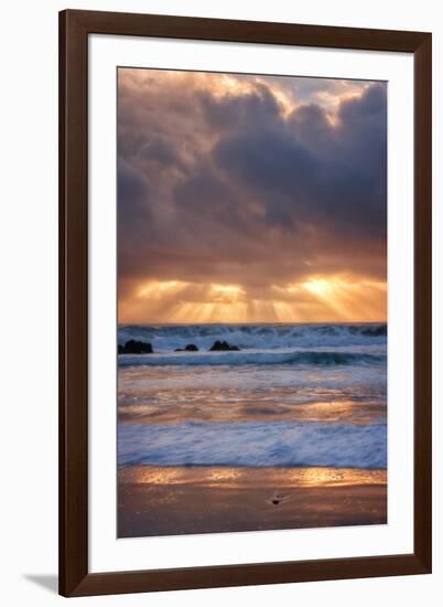 Shore Beams at Pfeiffer Beach-Vincent James-Framed Photographic Print