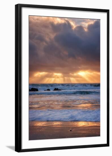 Shore Beams at Pfeiffer Beach-Vincent James-Framed Photographic Print