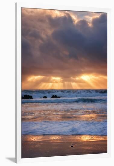 Shore Beams at Pfeiffer Beach-Vincent James-Framed Photographic Print