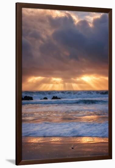 Shore Beams at Pfeiffer Beach-Vincent James-Framed Photographic Print