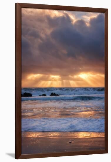 Shore Beams at Pfeiffer Beach-Vincent James-Framed Photographic Print