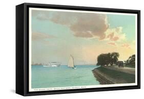 Shore Drive, Belle Isle, Detroit, Michigan-null-Framed Stretched Canvas