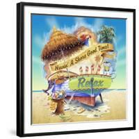 Shore Good Time Boat-James Mazzotta-Framed Giclee Print