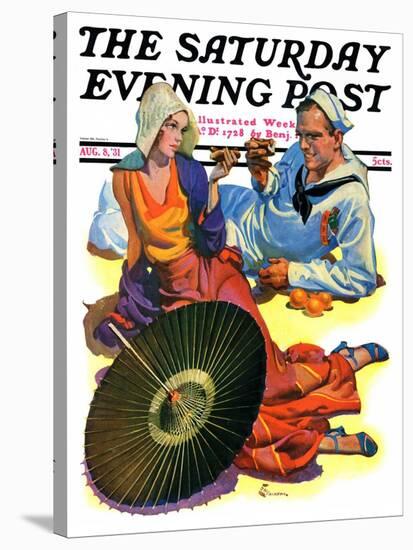 "Shore Leave," Saturday Evening Post Cover, August 8, 1931-Elbert Mcgran Jackson-Stretched Canvas