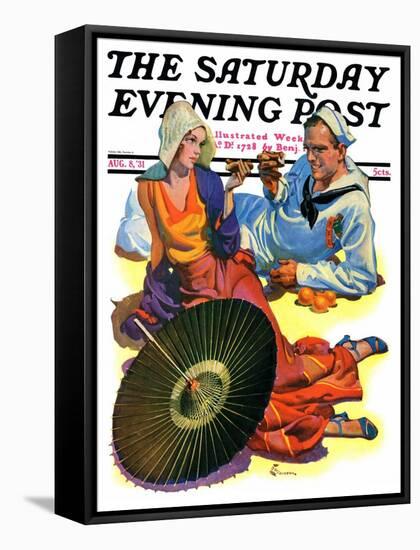 "Shore Leave," Saturday Evening Post Cover, August 8, 1931-Elbert Mcgran Jackson-Framed Stretched Canvas