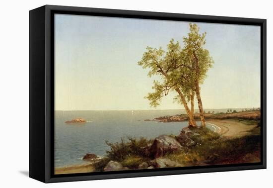 Shore Line in Summer-John Frederick Kensett-Framed Stretched Canvas