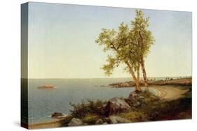 Shore Line in Summer-John Frederick Kensett-Stretched Canvas