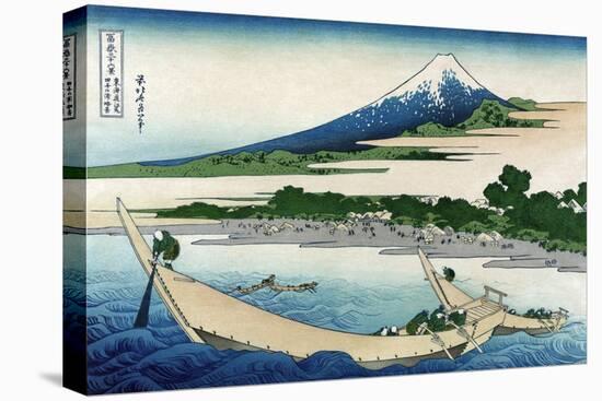 Shore of Tago Bay, Ejiri at Tokaido-Katsushika Hokusai-Stretched Canvas