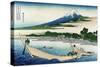 Shore of Tago Bay, Ejiri at Tokaido-Katsushika Hokusai-Stretched Canvas