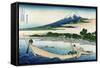 Shore of Tago Bay, Ejiri at Tokaido-Katsushika Hokusai-Framed Stretched Canvas