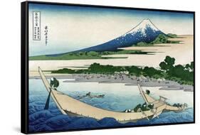 Shore of Tago Bay, Ejiri at Tokaido-Katsushika Hokusai-Framed Stretched Canvas