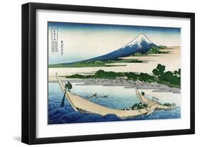 Shore of Tago Bay, Ejiri at Tokaido-Katsushika Hokusai-Framed Art Print