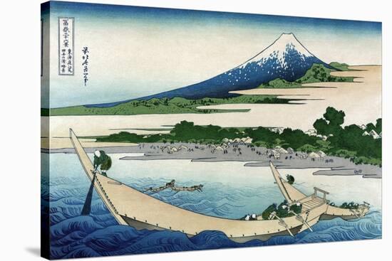 Shore of Tago Bay, Ejiri at Tokaido-Katsushika Hokusai-Stretched Canvas