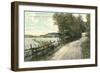 Shore Road, Lake Bomoseen, Rutland, Vermont-null-Framed Art Print