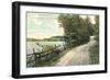 Shore Road, Lake Bomoseen, Rutland, Vermont-null-Framed Art Print