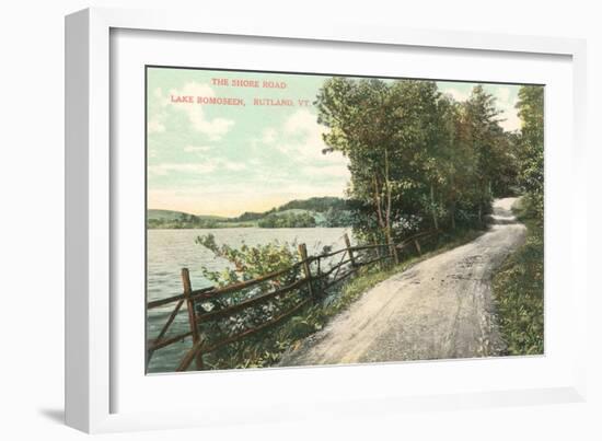 Shore Road, Lake Bomoseen, Rutland, Vermont-null-Framed Art Print