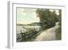 Shore Road, Lake Bomoseen, Rutland, Vermont-null-Framed Art Print