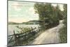 Shore Road, Lake Bomoseen, Rutland, Vermont-null-Mounted Art Print